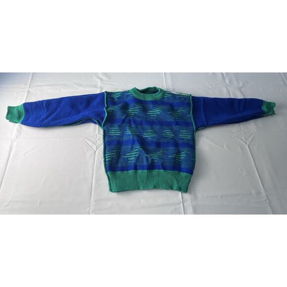 VTG Pezhman Bird Tree Sweater Kids 4T-5T Folk Art Cottagecore Knit Retro - Picture 12 of 12